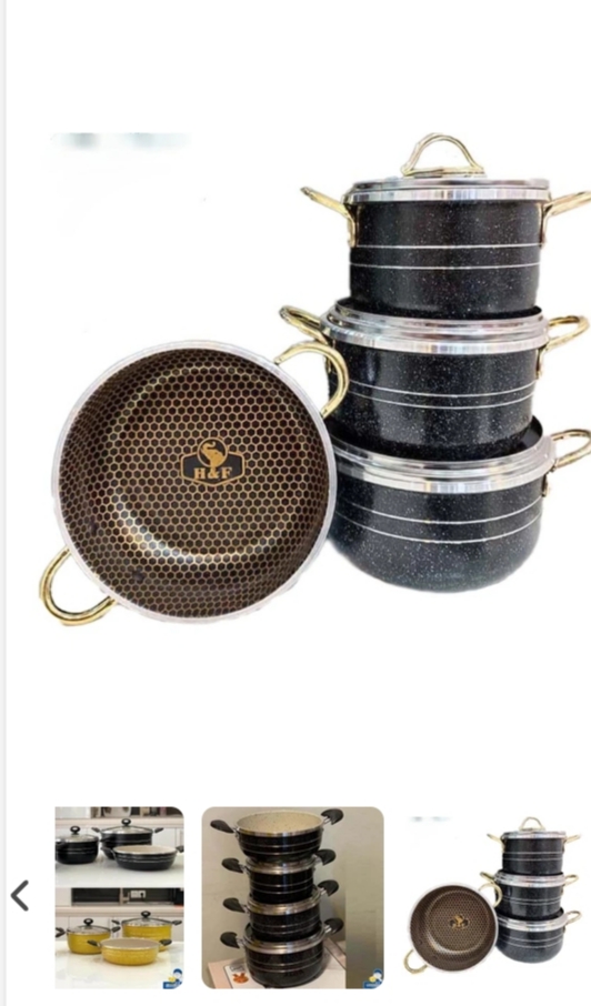 سرویس قابلمه 7پارچه دانشجویی داخل زنبوری و گرانیتی هلنا