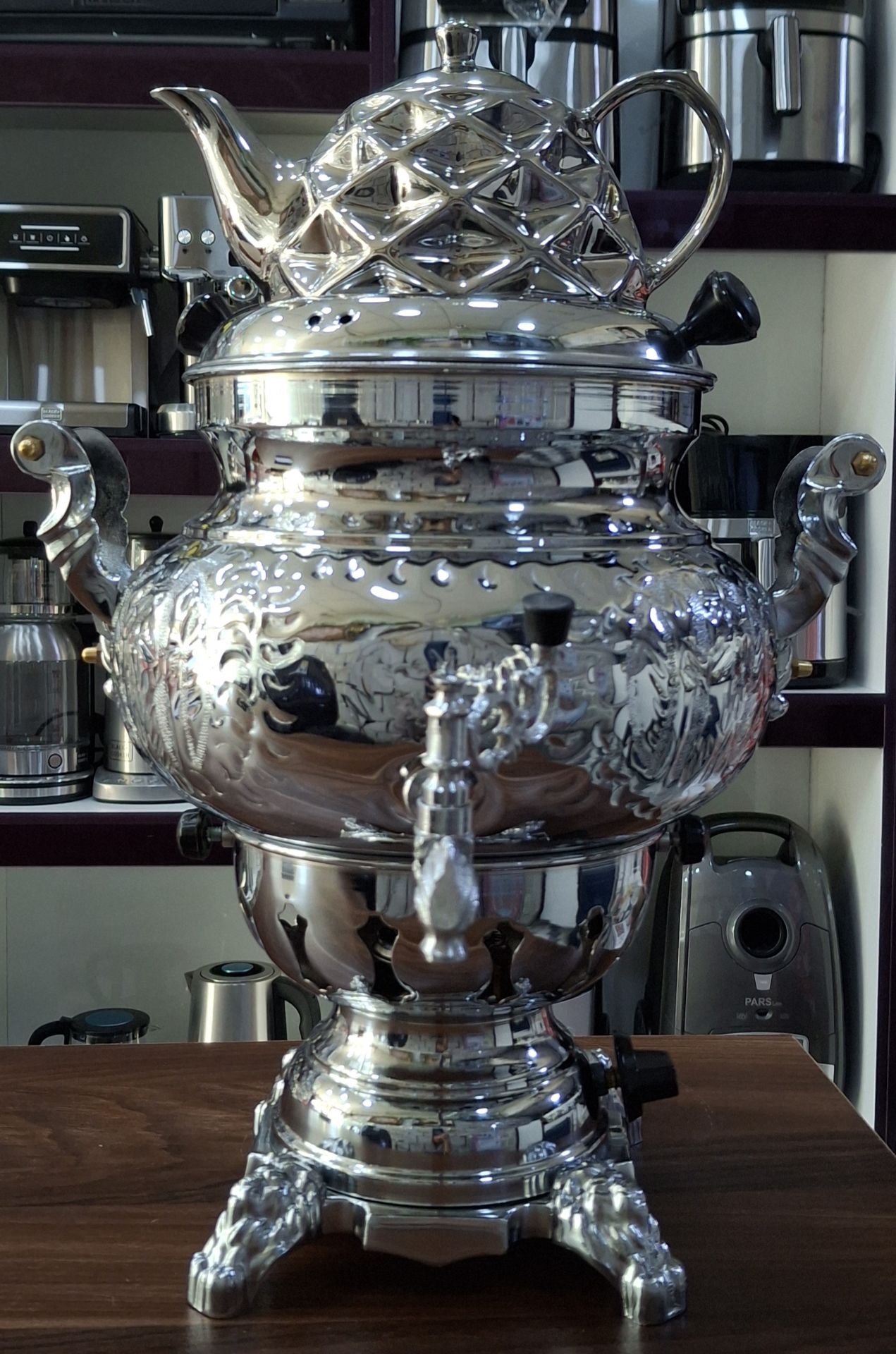 سماور بدونه کوره سه کاره 8لیتری